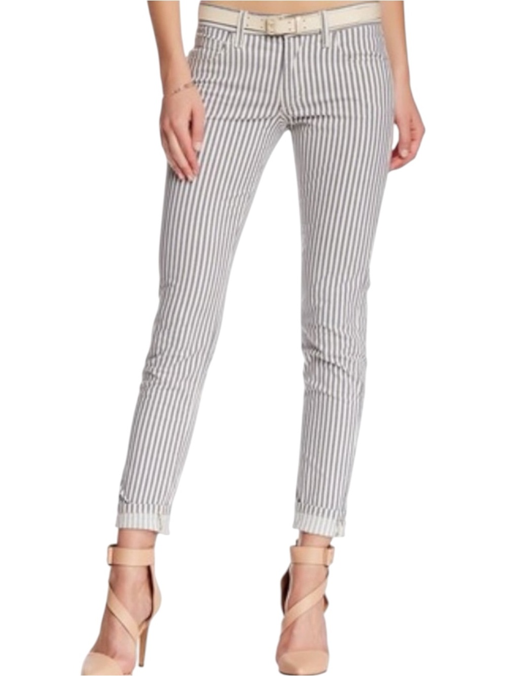 JOE'S JEANS Weekender Collection Blueberry Stripe Slim Fit Pants Size 25 Cotton